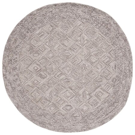 Safavieh 6 x 6 ft. Textual Hand Tufted Round Area Rug, Brown TXT201T-6R
